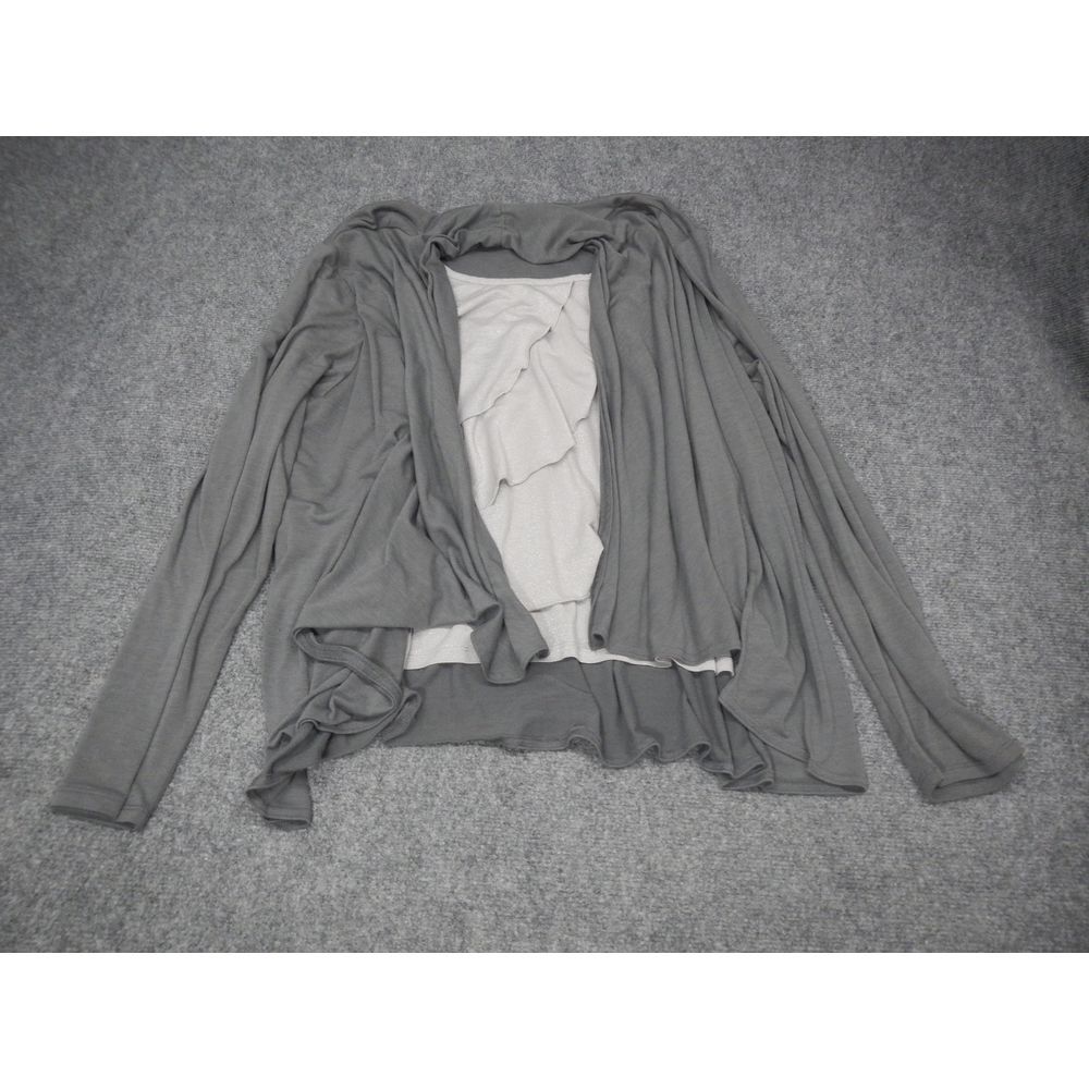Croft & Barrow Gray Open Front Cardigan Plus Size 3X Layering Sweater